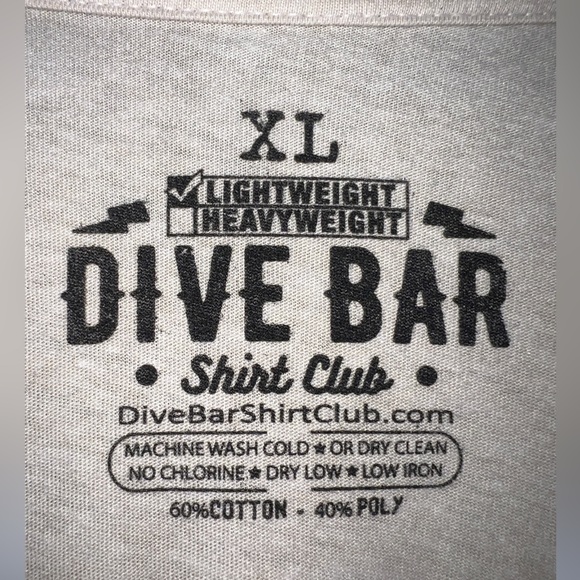 DIVE BAR SHIRT CLUB ATHLETIC FIT SHIRT NEVER WORN MENS XL - Picture 2 of 3